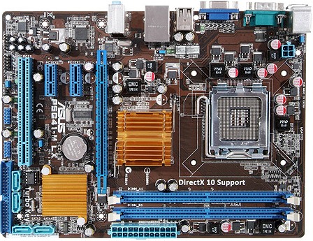 LGA775 Intel Core2 Processor Ready  This motherboard supports Intel LGA775 Core 2 Extreme / Core2 Quad/ Core2 Duo processors, which are excellent for multitasking, multimedia, and enthusiastic gamers with 1333/ 1066/ 800 MHz FSB. เมนบอร์ดนี้สนับสนุน Intel LGA775 Core 2 Extreme / Core2 Quad / Core2 Duo processors ซึ่งเป็นอย่างดีในการทำงานหลายมัลติมีเดียและเกมกระตือรือร้นกับ 1333 / 1066 / 800 MHz FSB This motherboard also supports Intel CPUs in the 45nm manufacturing process. เมนบอร์ดนี้ยังสนับสนุนซีพียู Intel 45nm ในกระบวนการผลิต       Intel G41 Chipset Intel G41 Chipset  The Intel G41 Express Chipset is the latest chipset designed to support dual-channel DDR2 1066(OC)/800 / 667 architecture, 1333 / 1066 / 800 FSB (Front Side Bus), and multi-core CPUs. Intel G41 Express Chipset เป็น chipset ล่าสุดออกแบบมาเพื่อรองรับ dual - channel DDR2 1066 (OC) / 800/667 สถาปัตยกรรม 1333 / 1066 / 800 FSB (Front Side Bus) และซีพียู multi - core It is embeded with the next-generation Intel Graphics Media Acceleratior X4500. เป็น embeded กับรุ่นต่อไป Intel Graphics Media X4500 Acceleratior The Intel G41 Express Chipset delivers optimized 3D graphics performance and support for Microsoft DirectX10. ชิปเซ็ต Intel G41 Express ให้เหมาะสม 3D กราฟฟิกที่มีประสิทธิภาพและสนับสนุน Microsoft DirectX10 Shader Model 4.0 and OpenGL 2.1. Shader Model 4.0 และ OpenGL 2.1 It especially includes Intel Fast Memory Access technology the significantly optimized the use of available memory bandwith and reduces the latency of the memory accesses. มันโดยเฉพาะรวมถึงเทคโนโลยี Intel Fast Memory Access เหมาะสมอย่างการใช้แบนด์วิดธ์หน่วยความจำที่มีอยู่และลดความล่าช้าของการเข้าถึงหน่วยความจำ        ASUS Q-Fan Q - Fan ASUS  ASUS Q-Fan technology intelligently and automatically adjusts CPU fan speeds according to system load and temperature, enabling users to work in a distraction-free environment with minimal noise. ASUS Q - Fan เทคโนโลยีอัจฉริยะและพัดลม CPU จะปรับความเร็วตามอุณหภูมิโหลดระบบและทำให้ผู้ใช้สามารถทำงานในสภาพแวดล้อมที่ล่อใจฟรีที่มีสัญญาณรบกวนน้อยที่สุด      ASUS CrashFree BIOS 3 ASUS CrashFree BIOS 3  ASUS CrashFree BIOS 3 is an auto-recovery tool that allows you to restore a corrupted BIOS file using the bundled support DVD or USB disk that contains the latest BIOS file. ASUS CrashFree BIOS 3 เป็นเครื่องมือการกู้คืนอัตโนมัติซึ่งช่วยให้คุณสามารถเรียกคืน BIOS เสียหาย file ใช้สนับสนุน DVD รวมหรือดิสก์ USB ที่มี BIOS ล่าสุดของไฟล์       Turbo Key Turbo Key  ASUS Turbo Key allows you to turn the PC power button into an overclocking button. ASUS Turbo Key ช่วยให้คุณสามารถเปิดปุ่ม power PC เป็นปุ่มโอเวอร์คล๊อก After you easy setup, Turbo Key boosts performances without interrupting ongoing work or games, simply through pressing the button. หลังจากการติดตั้งง่ายคุณ, Turbo Key ช่วยเพิ่มการแสดงโดยไม่รบกวนงานหรือเกมอย่างต่อเนื่องเพียงผ่านกดปุ่ม       EZ Flash 2 EZ Flash 2  Simply update BIOS from a USB flash disk before entering the OS เพียง update BIOS จาก USB flash disk ก่อนเข้าระบบปฏิบัติการ  ASUS EZ Flash 2 is a utility that allows you to update the BIOS without using an OS-based utility. ASUS EZ Flash 2 เป็นสาธารณูปโภคที่ช่วยให้คุณสามารถอัพเดตไบออสโดยไม่ใช้ประโยชน์ OS - based      MyLogo 2 MyLogo 2  Personalize your system with customizable boot logo ปรับแต่งระบบของคุณมีโลโก้ที่กำหนดเองบูต  You can convert your favorite photo into a 256-color boot logo for a more colorful and vivid image on your screen. คุณสามารถแปลงรูปภาพที่คุณชื่นชอบเป็นโลโก้บูต 256 สีภาพมากขึ้นและสีสันสดใสบนหน้าจอ       High Definition Audio High Definition Audio  Enjoy high-end sound system on your PC! end - ระบบเสียงสูงสนุกในเครื่องคอมพิวเตอร์ของคุณ  The onboard 6-channel HD audio (High Definition Audio, previously codenamed Azalia) CODEC enables high-quality 192KHz/24-bit audio output, jack-sensing feature, retasking functions and multi-streaming technology that simultaneously sends different audio streams to different destinations. onboard 6 - channel HD audio (High Definition Audio, codenamed ก่อน Azalia) CODEC ช่วยให้มีคุณภาพสูงออก 192KHz/24-bit เสียง jack - sensing คุณลักษณะ retasking หน้าที่และ multi - streaming เทคโนโลยีที่พร้อมจะส่งสตรีมเสียงที่แตกต่างกันไปยังจุดหมายปลายทางอื่น You can now talk to your partners on the headphone while playing a multi-channel network games. คุณสามารถพูดคุยกับหุ้นส่วนของคุณในหูฟังขณะเล่นเกมแบบหลายช่องสัญญาณเครือข่าย All of these are done on one computer. ทั้งหมดเหล่านี้ทำในคอมพิวเตอร์เครื่องเดียว        GreenASUS GreenASUS  The motherboard and its packaging comply with the European Unions Restriction on the use of Hazardous Substances (RoHS). เมนบอร์ดและบรรจุภัณฑ์สอดคล้องกับข้อ จำกัด สหภาพยุโรปในการใช้วัตถุอันตราย (RoHS) This is in line with the ASUS vision of creating environment-friendly and recyclable products and packaging to safeguard consumers health while minimizing the impact on the environment. นี้เป็นไปตามวิสัยทัศน์ของอัสซุสสร้างผลิตภัณฑ์ที่เป็นมิตรต่อสิ่งแวดล้อมและรีไซเคิลและบรรจุภัณฑ์เพื่อปกป้องสุขภาพของผู้บริโภคในขณะที่ลดผลกระทบต่อสิ่งแวดล้อม 