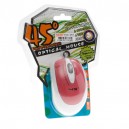 USB Optical Mouse 45 DEGREE (F-43) Pink/White