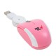 USB Optical Mouse MD-TECH (LX-108) Pink/White (เก็บสาย)
