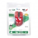 Wireless Optical Mouse USB MD-TECH (MD-124) Red/Black