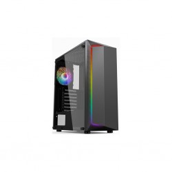 CASE (เคส) PLENTY SERIER G รุ่น G28 (BLACK) USB3.0ATX/M-ATX มีพัดลม RGB 12Cm