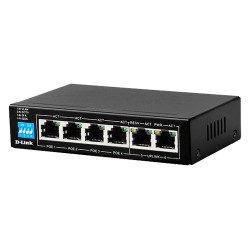 SWITCH (สวิตซ์) D-LINK 6 PORTS DES-F1006P-E (5") 250M 10/100 SWITCH WITH 4 POE PORTS AND 2 UPLINK PORTS