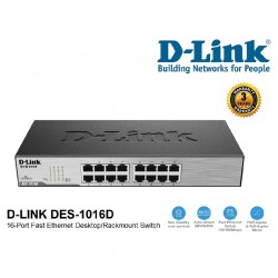 SWITCH (สวิตซ์) D-LINK (DES-1016D) 16 PORTS (11") FAST PORT