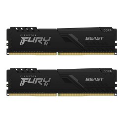 16GB (8GBx2) DDR4 2666MHz RAM (หน่วยความจำ) KINGSTON FURY BEAST DDR4 (BLACK) (KF426C16BBK2/16)