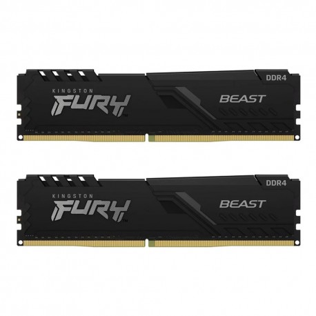 16GB (8GBx2) DDR4 2666MHz RAM (หน่วยความจำ) KINGSTON FURY BEAST DDR4 (BLACK) (KF426C16BBK2/16)