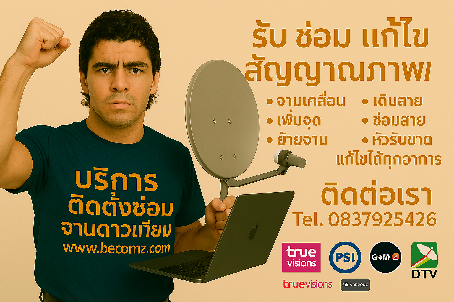 บริการจานดาวเทียม