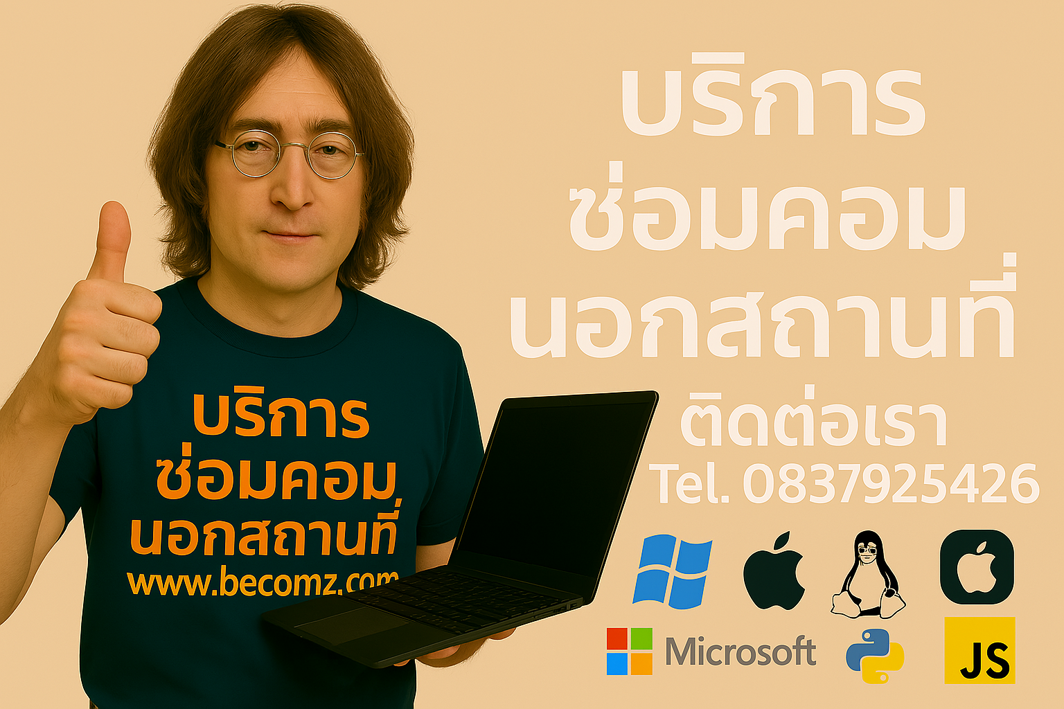 ซ่อมคอมพิวเตอร์นอกสถานที่ 083 -792 -5426