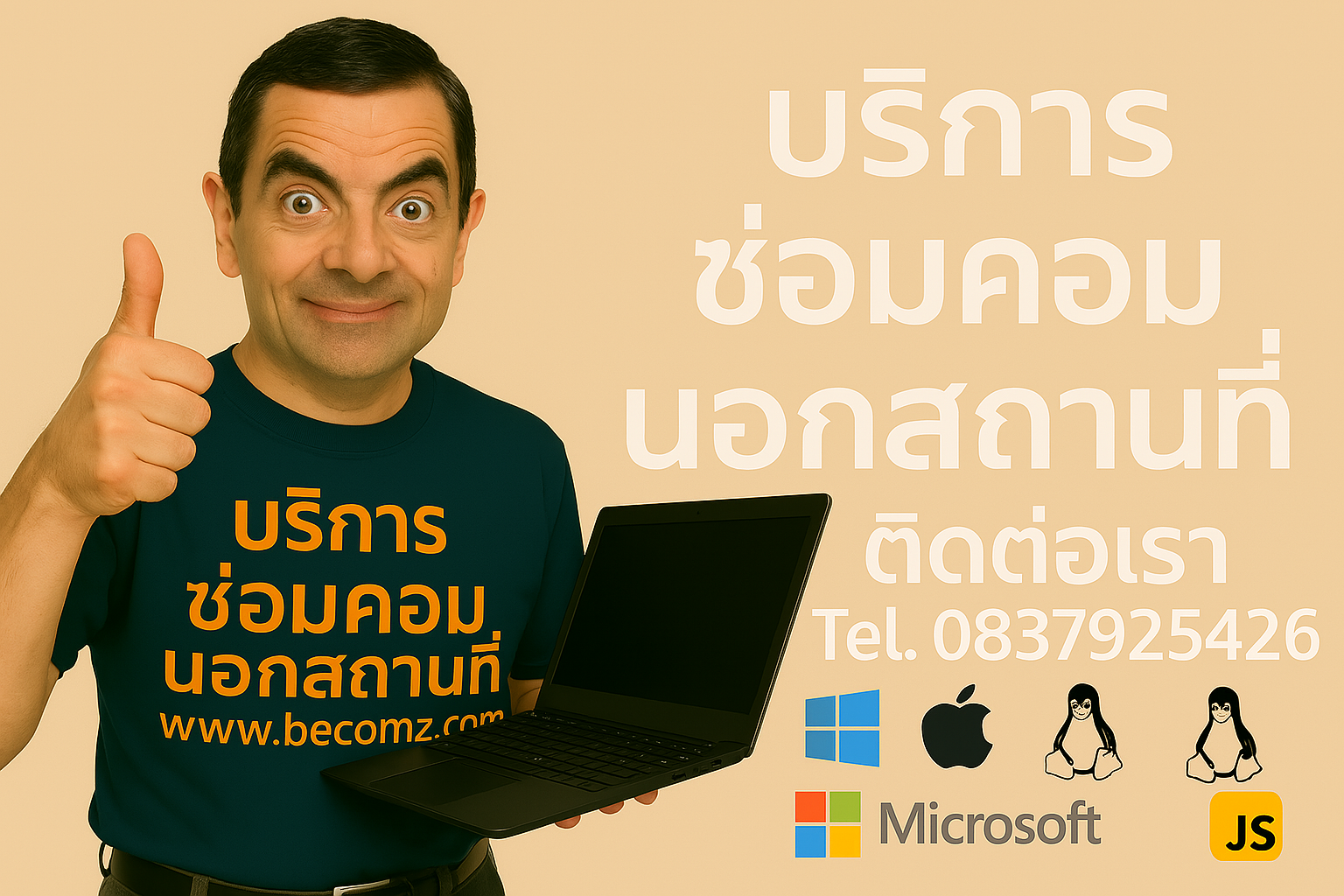 ซ่อมคอมพิวเตอร์นอกสถานที่ 083 -792 -5426